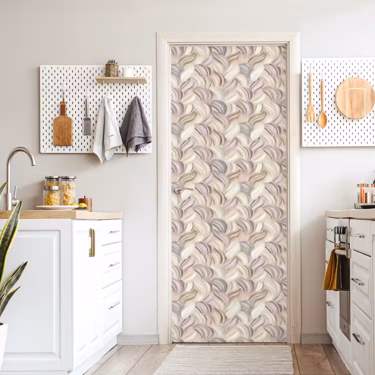 Abstract - Golvend - Pastel deurposter klein 289 -sfeer5