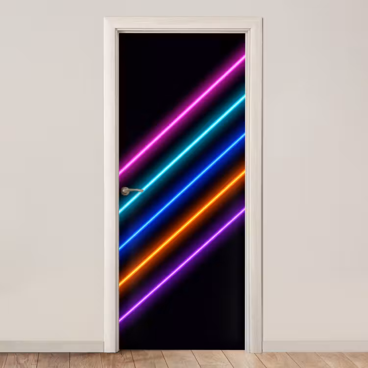Esthetiek - Retro - Neon deurposter klein -3d_beige