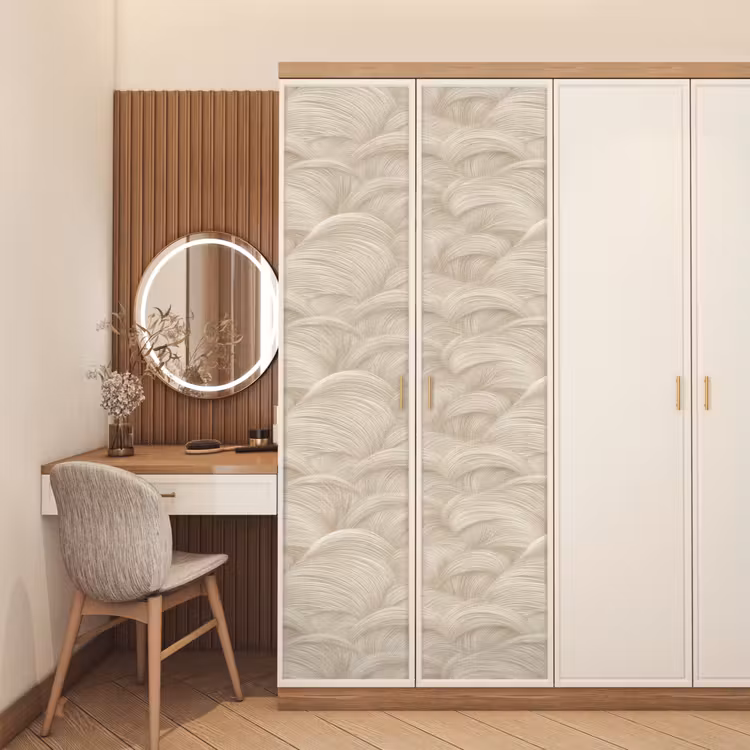 Bogen - Patroon - Beige deurposter klein 289 -sfeer3