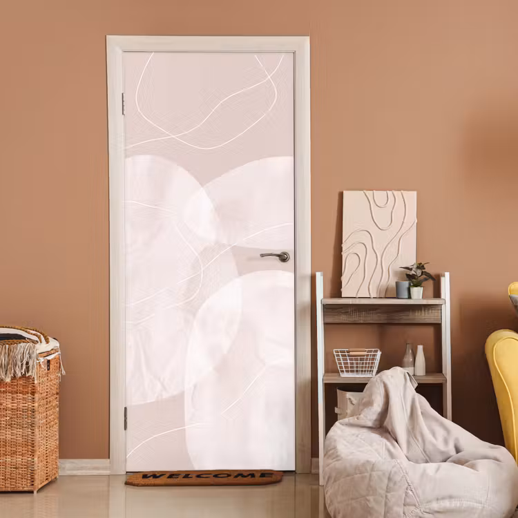 Door sticker - Art - Lines - Modern - Kunst - Lijnen - Modern deurposter klein