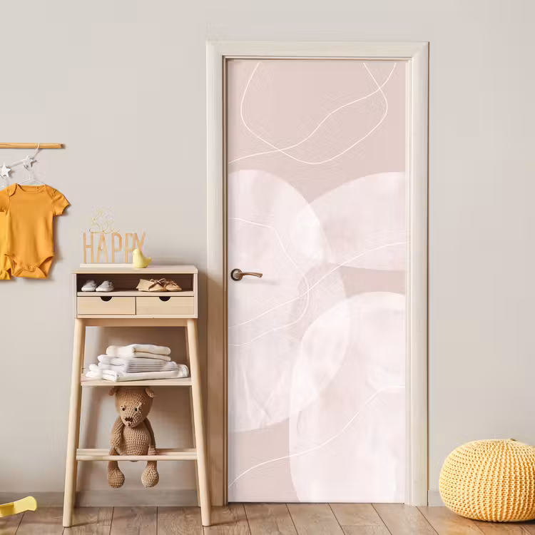 Door sticker - Art - Lines - Modern - Kunst - Lijnen - Modern deurposter klein