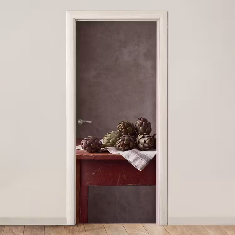Door sticker - Artichoke - Food - Rustic - Artisjok - Eten - Rustiek deurposter klein