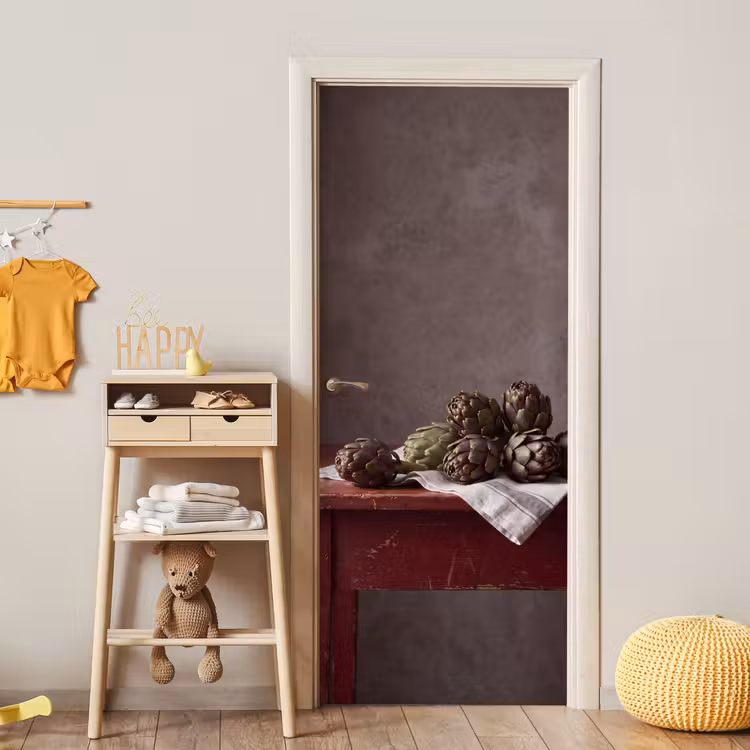 Door sticker - Artichoke - Food - Rustic - Artisjok - Eten - Rustiek deurposter klein