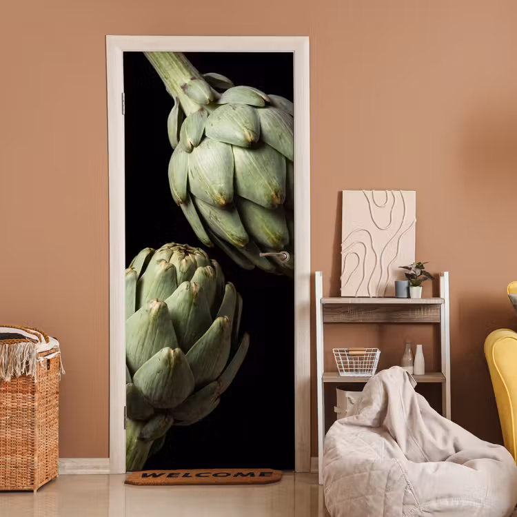 Door sticker - Artichoke - Green - Food - Artisjok - Groen - Eten deurposter klein