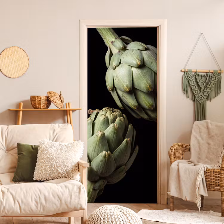 Door sticker - Artichoke - Green - Food - Artisjok - Groen - Eten deurposter klein