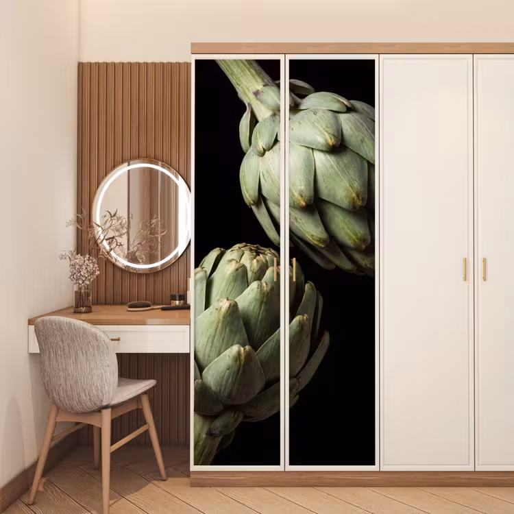 Door sticker - Artichoke - Green - Food - Artisjok - Groen - Eten deurposter klein