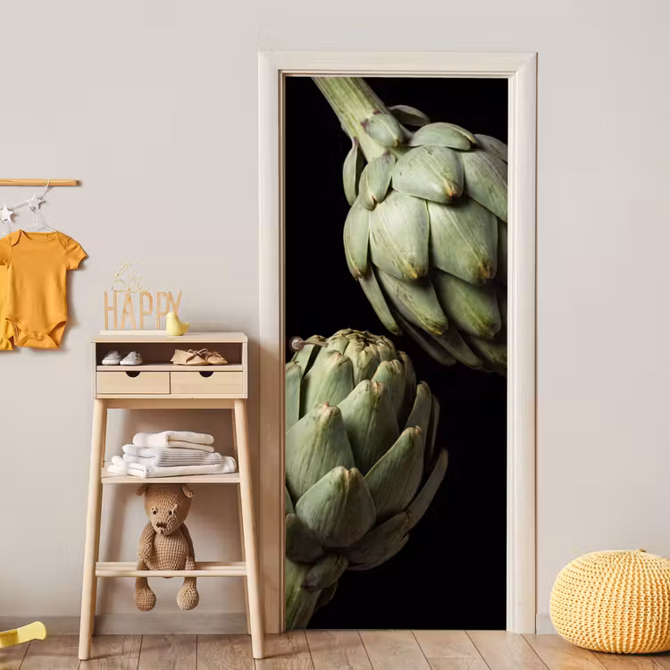 Door sticker - Artichoke - Green - Food - Artisjok - Groen - Eten deurposter klein