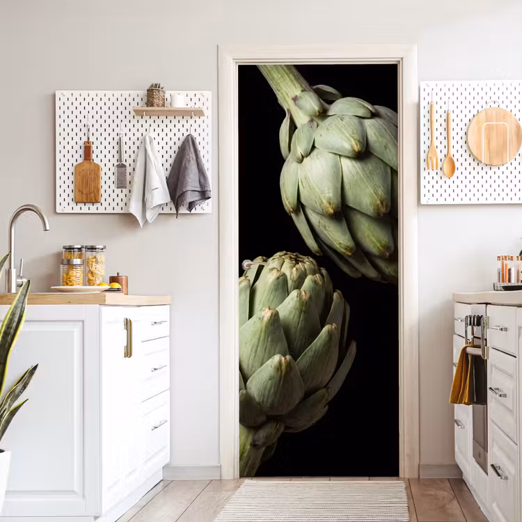 Door sticker - Artichoke - Green - Food - Artisjok - Groen - Eten deurposter klein