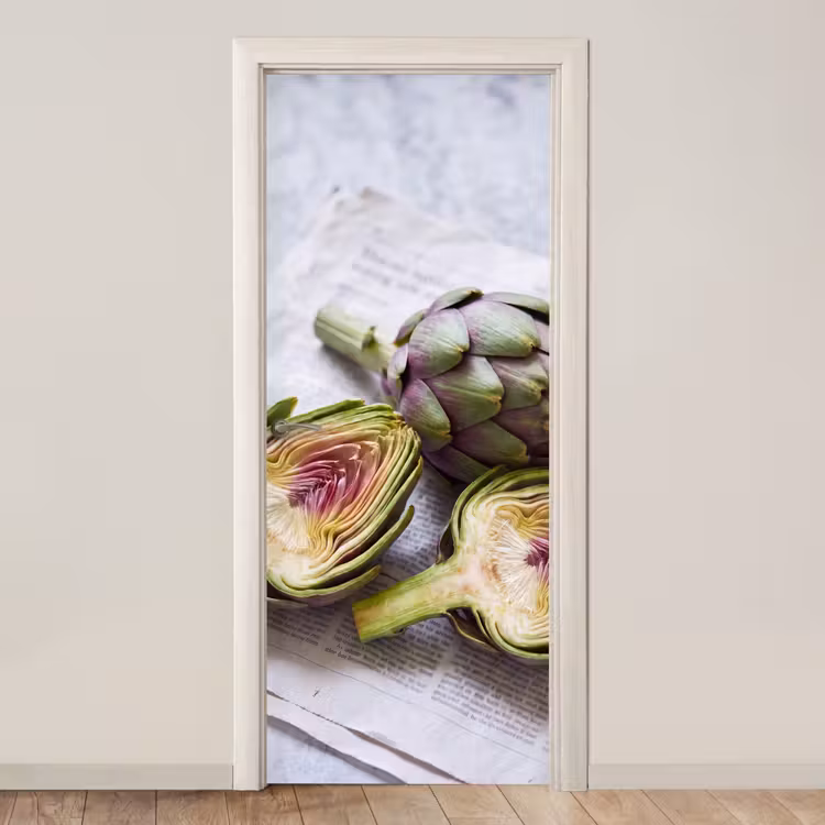 Door sticker - Artichoke - Sliced - Food - Artisjok - Doorgesneden - Eten deurposter klein