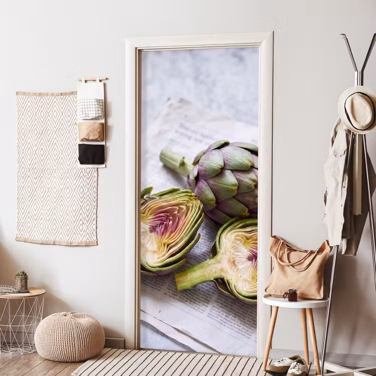 Door sticker - Artichoke - Sliced - Food - Artisjok - Doorgesneden - Eten deurposter klein