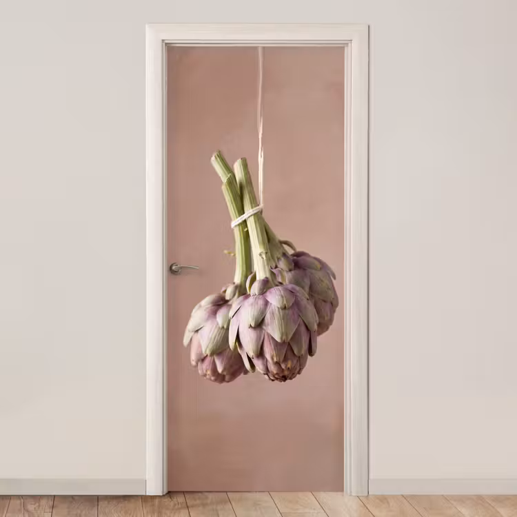 Door sticker - Artichokes - Hanging - Vegetables - Artisjokken - Hangend - Groenten deurposter klein