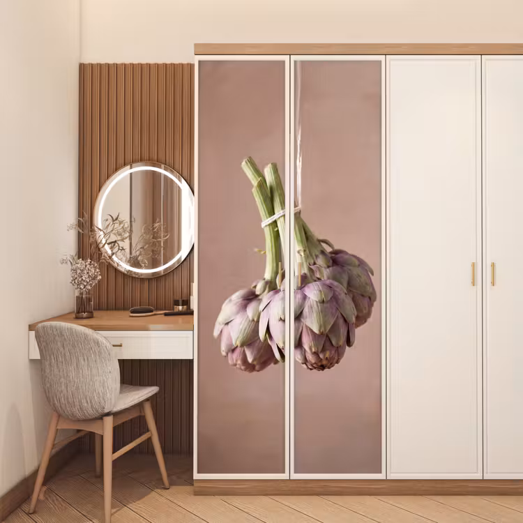 Door sticker - Artichokes - Hanging - Vegetables - Artisjokken - Hangend - Groenten deurposter klein
