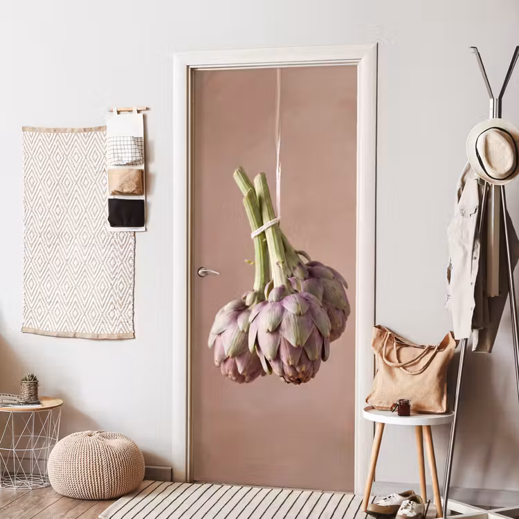 Door sticker - Artichokes - Hanging - Vegetables - Artisjokken - Hangend - Groenten deurposter klein