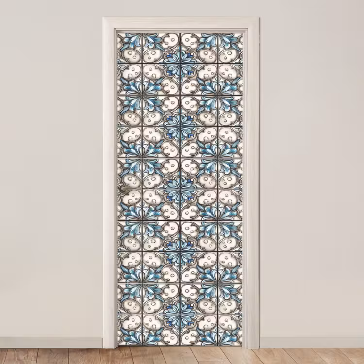 Barok - Tegel - Kleurrijk deurposter klein 289 -3d_beige