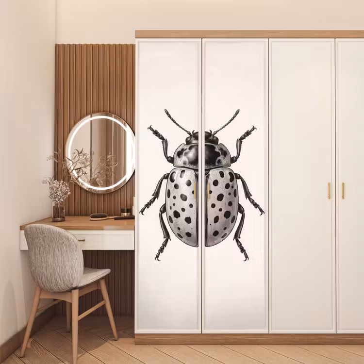 Kever - Insect - Vintage deurposter klein -sfeer3