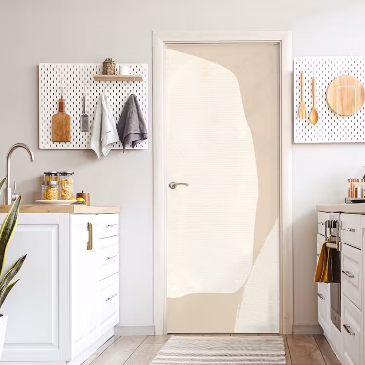 Beige - Abstract - Modern deurposter klein -sfeer5