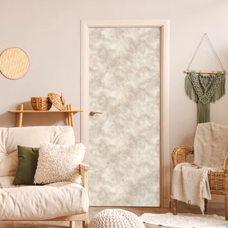 Beige - Reliëfstructuur - Natuursteen deurposter klein 289 -sfeer2