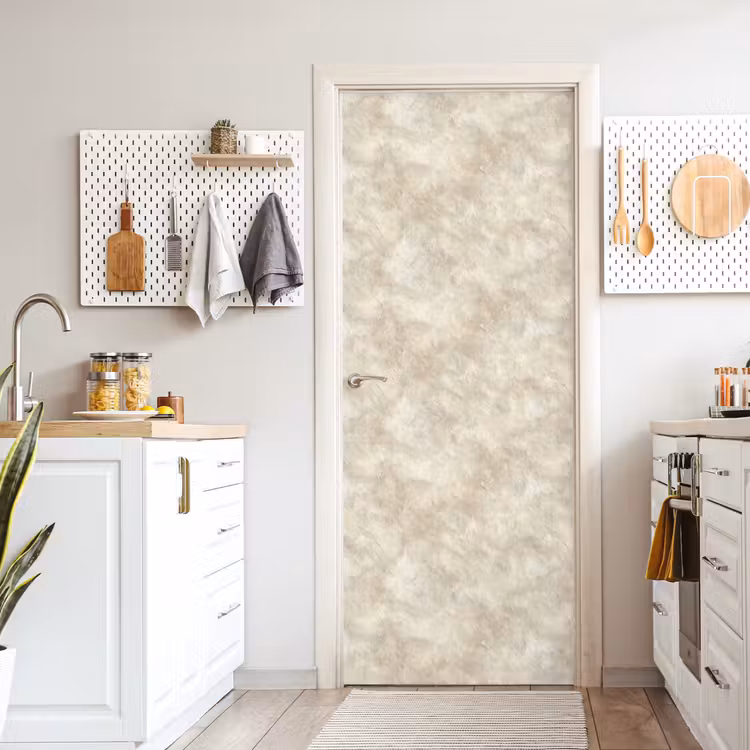 Beige - Reliëfstructuur - Natuursteen deurposter klein 289 -sfeer5
