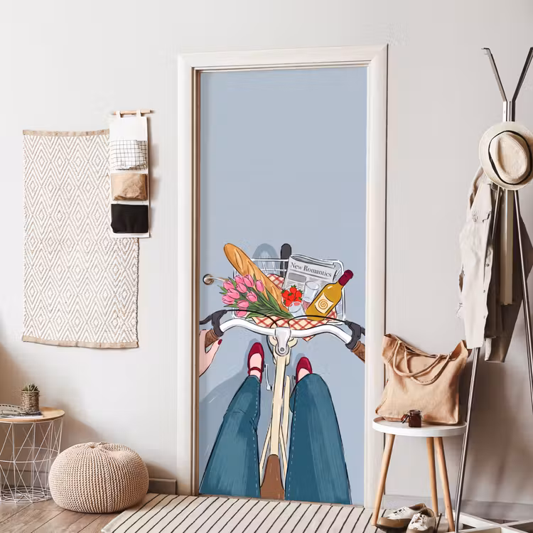 Fiets - Picknick - Zomer - Illustratie deurposter klein -sfeer6