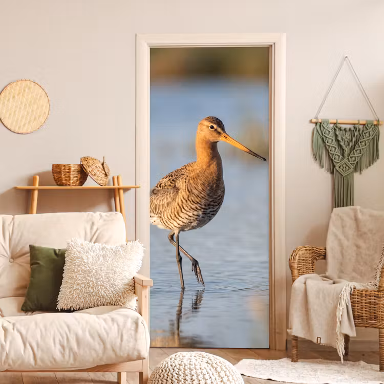 Vogel - Steltloper - Water - Natuur deurposter klein -sfeer2