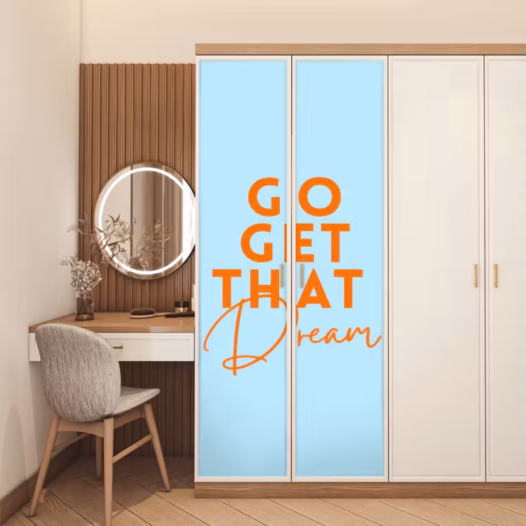 Blauw - Oranje - Tekst deurposter klein -sfeer3