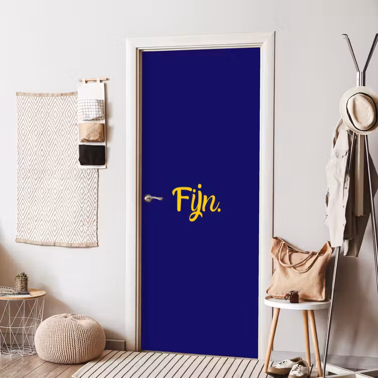Blauw - Geel - Fijn deurposter klein -sfeer6