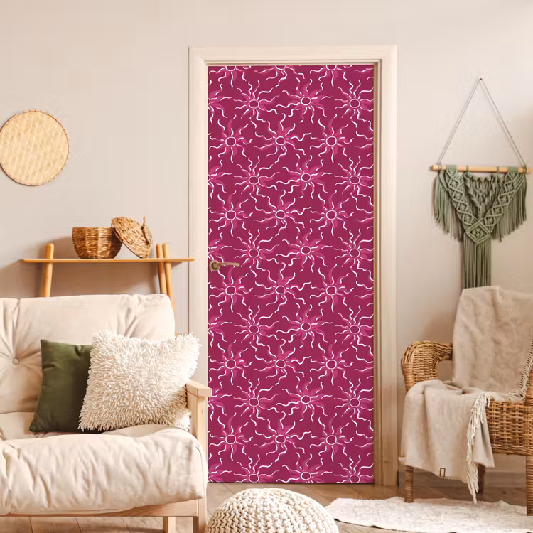 Bohemian - Zon - Magenta deurposter klein 289 -sfeer2