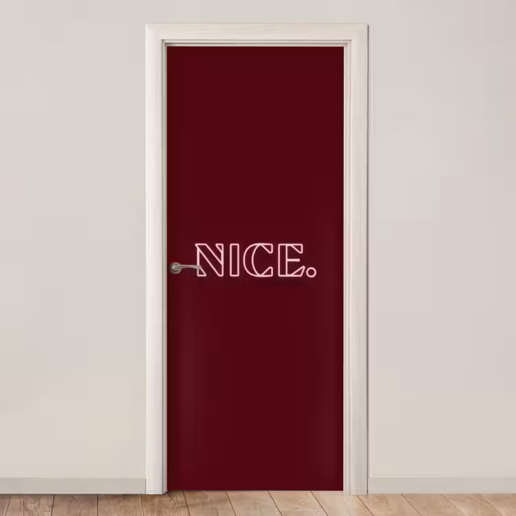 Bordeaux - Nice - minimalistisch deurposter klein -3d_beige