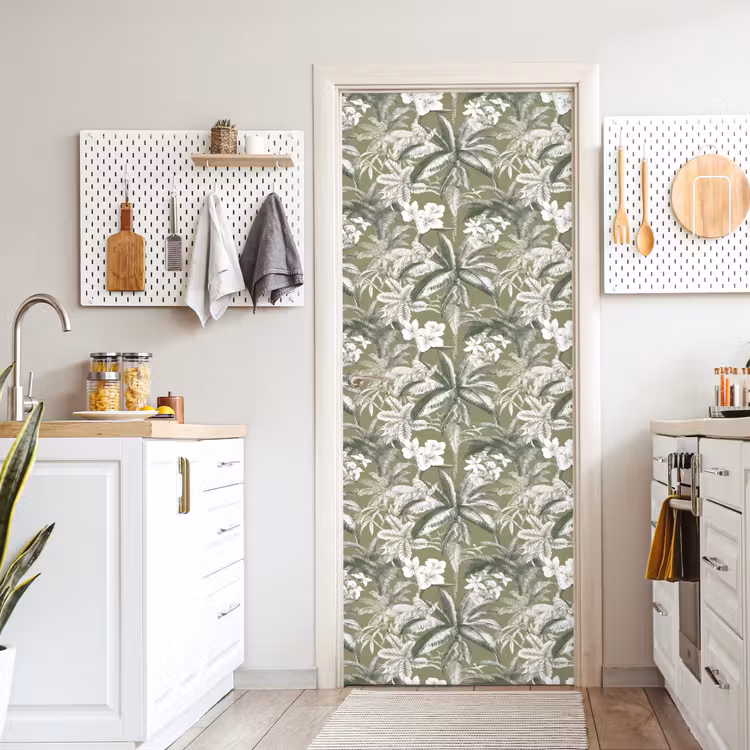 Botanisch - Bloemen - Groen deurposter klein 289 -sfeer5