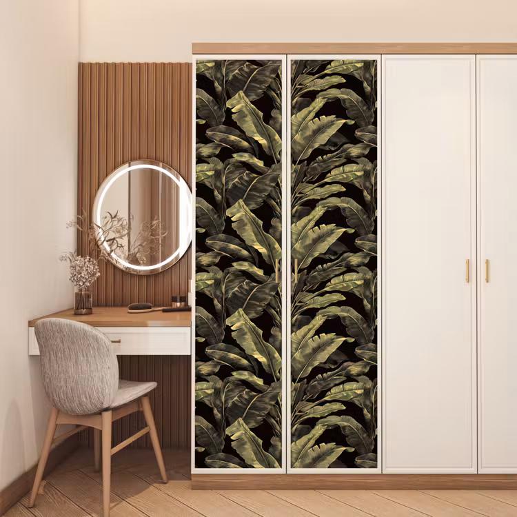 Botanisch - Bladeren - Groen deurposter klein 289 -sfeer3