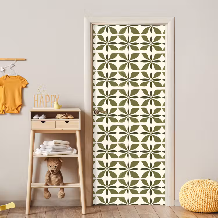 Botanisch - Retro - Groen deurposter klein 289 -sfeer4