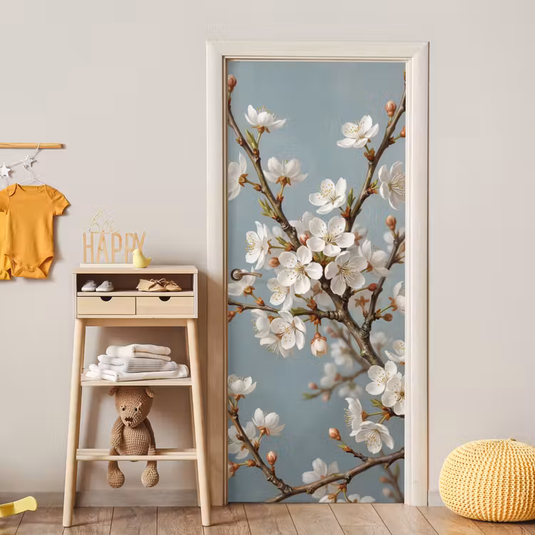Botanisch - Stilleven - Blauw deurposter klein -sfeer4