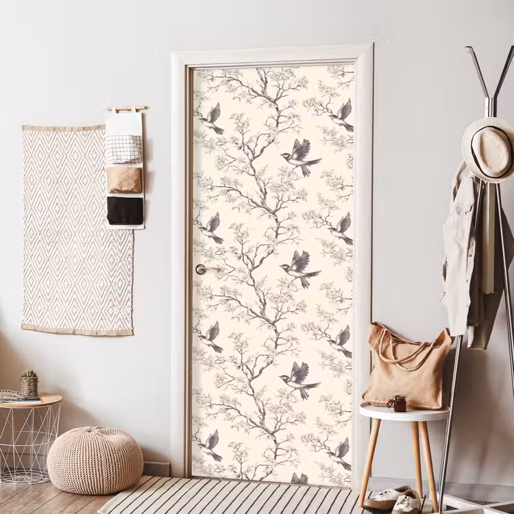 Takken - Vogels - Beige deurposter klein 289 -sfeer6