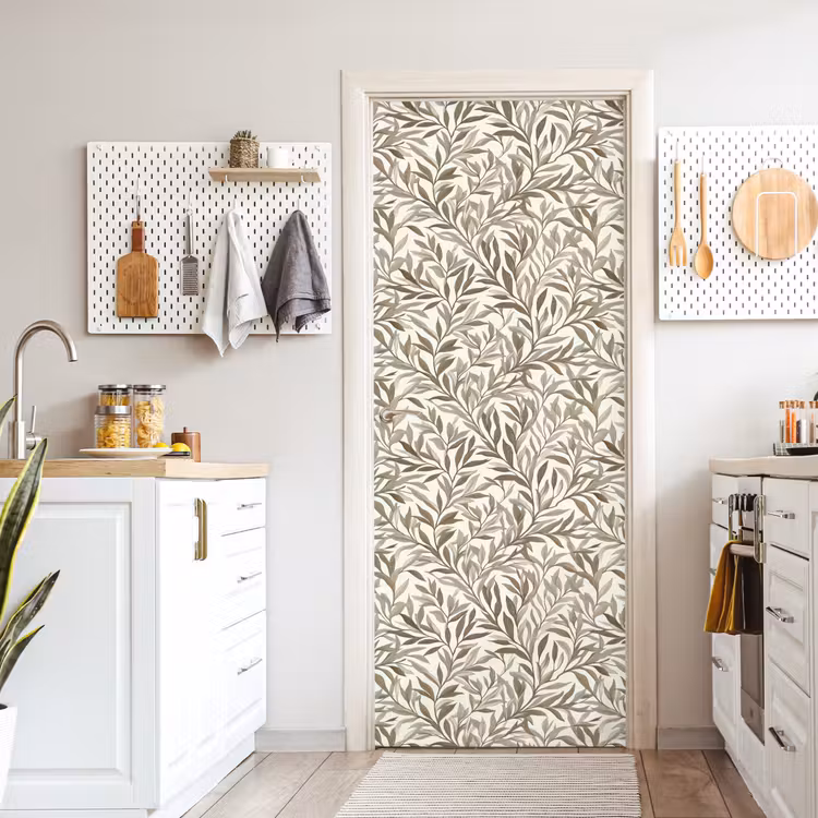 Takken - Botanisch - Taupe deurposter klein 289 -sfeer5