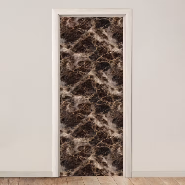 Bruin - Goud - Marmer deurposter klein 289 -3d_beige