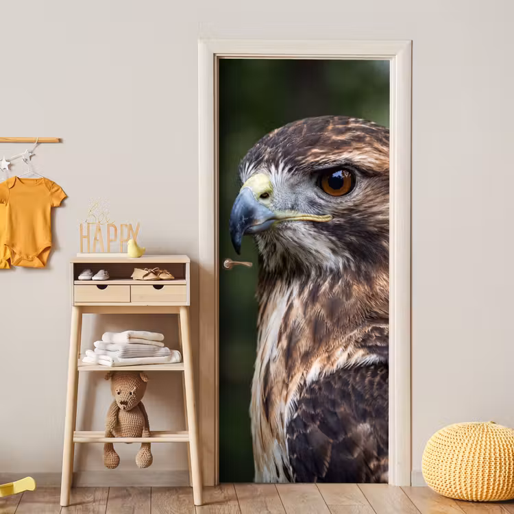Buizerd - Roofvogel - Natuur - Bruin deurposter klein -sfeer4