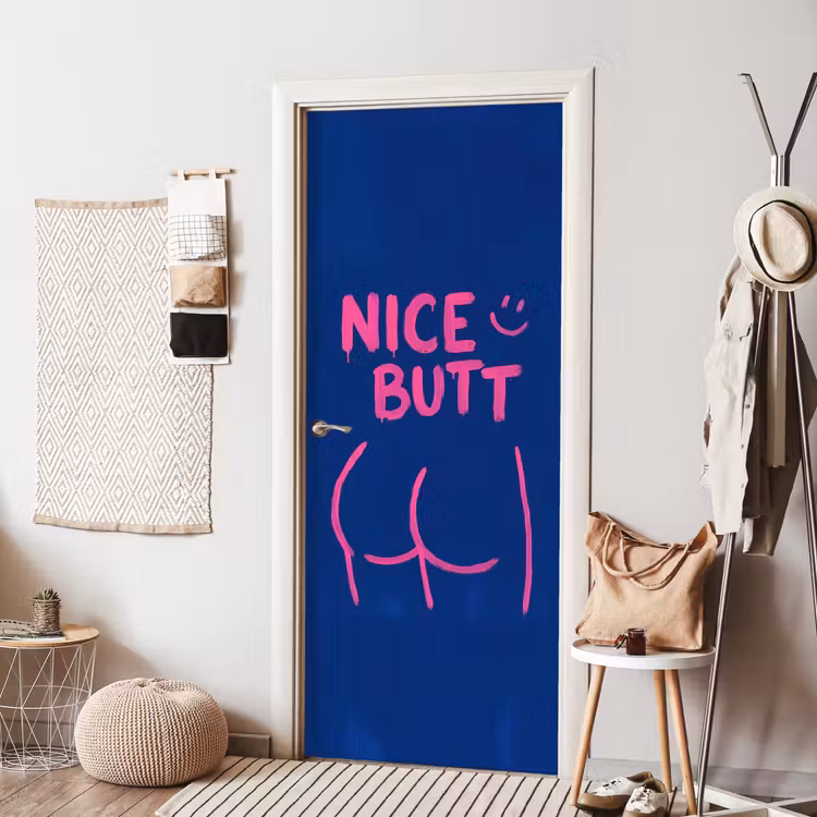 Brutaal - Grappig - Blauw deurposter klein -sfeer6