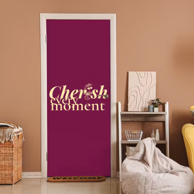 Cherish every moment - Cocktailglas - Bordeaux deurposter klein -sfeer1