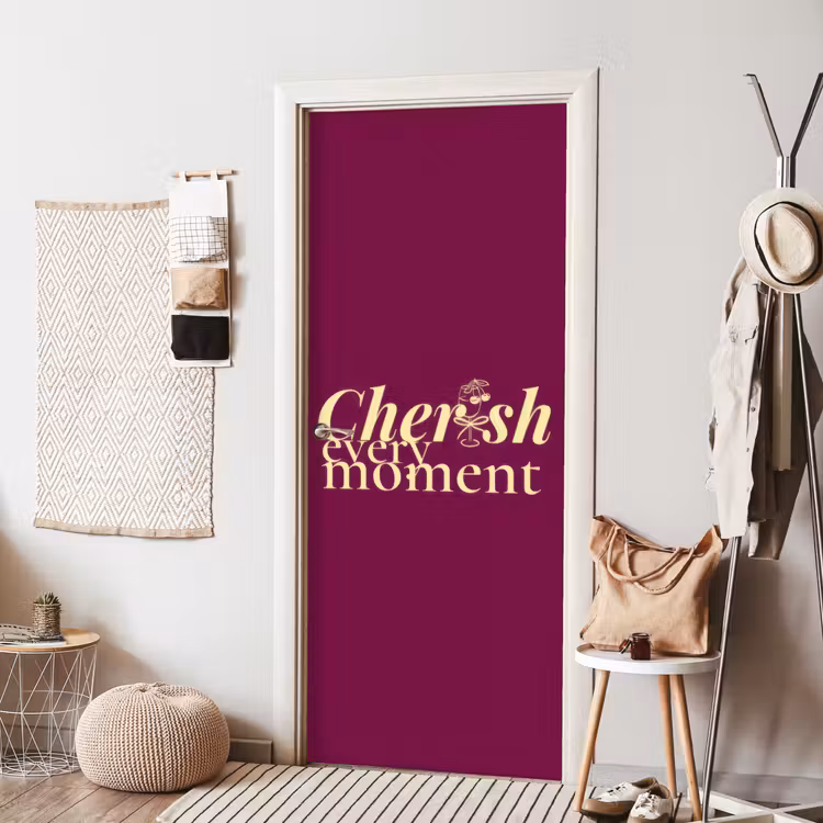 Cherish every moment - Cocktailglas - Bordeaux deurposter klein -sfeer6