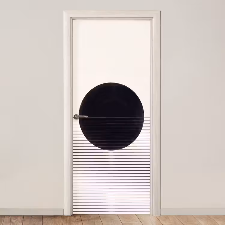 Door sticker - Circle - Lines - Abstract - Cirkel - Lijnen - Abstract deurposter klein