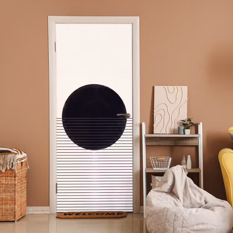 Door sticker - Circle - Lines - Abstract - Cirkel - Lijnen - Abstract deurposter klein