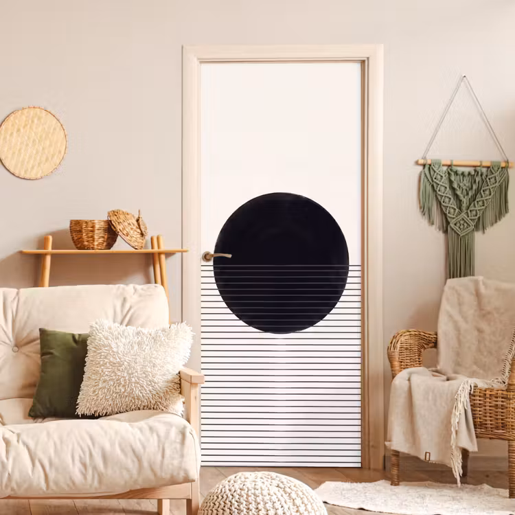 Door sticker - Circle - Lines - Abstract - Cirkel - Lijnen - Abstract deurposter klein