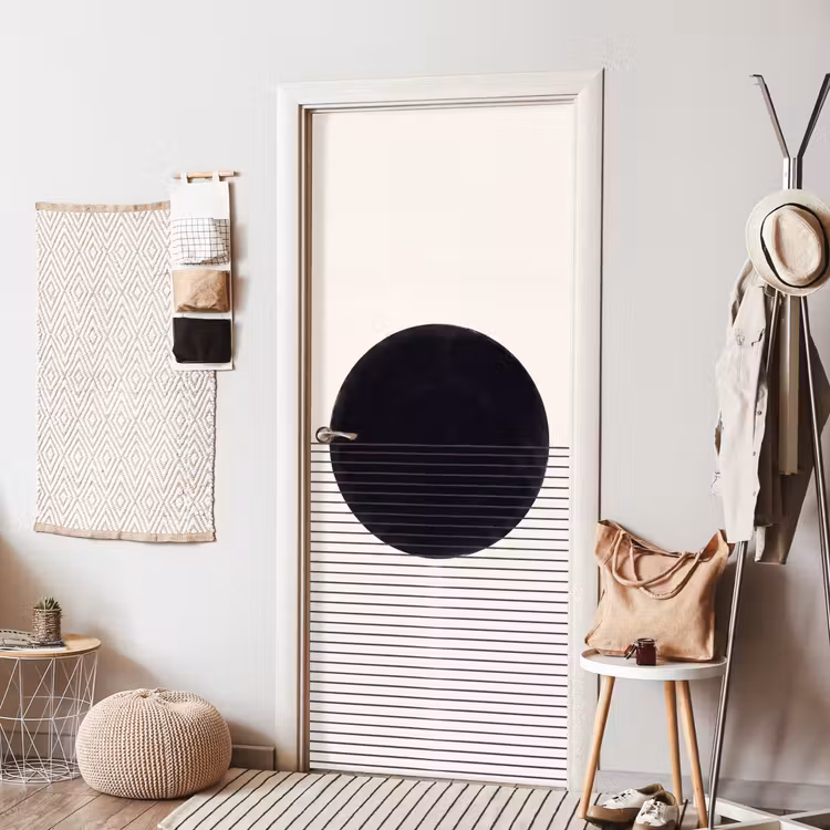 Door sticker - Circle - Lines - Abstract - Cirkel - Lijnen - Abstract deurposter klein