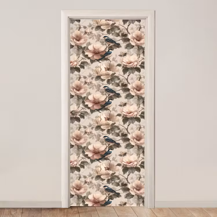 Klassiek - Vogels - Kleurrijk deurposter klein 289 -3d_beige