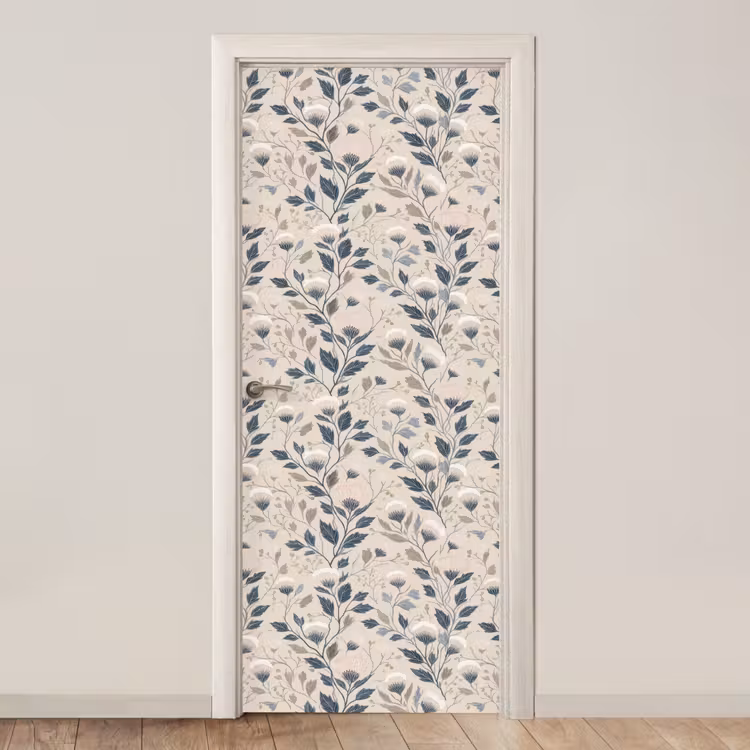 Klassiek - Botanisch - Kleurrijk deurposter klein 289 -3d_beige