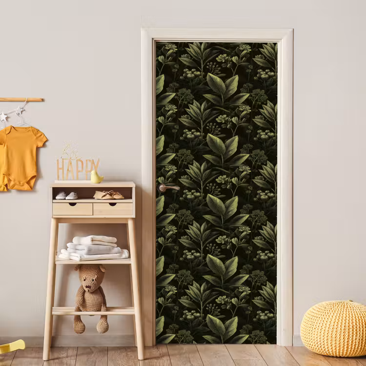 Klassiek - Donker - Botanisch - Planten deurposter klein 289 -sfeer4