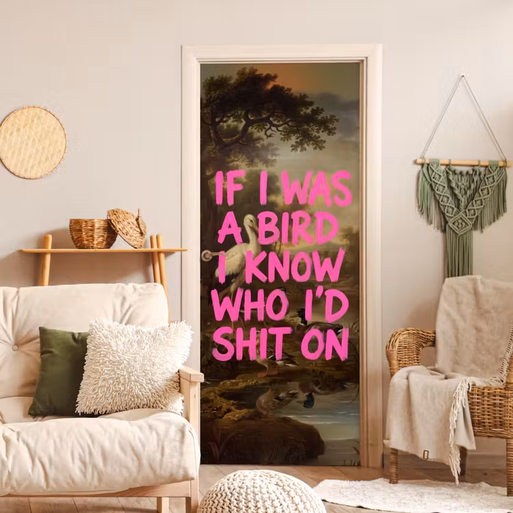 Klassiek - Humor - Roze deurposter klein -sfeer2