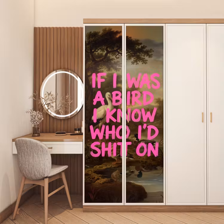 Klassiek - Humor - Roze deurposter klein -sfeer3