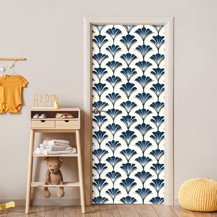 Klassiek - Motief - Blauw deurposter klein 289 -sfeer4