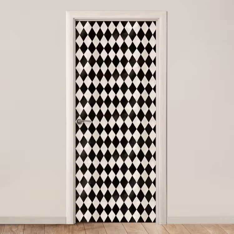 Klassiek - Patroon - Zwart deurposter klein 289 -3d_beige